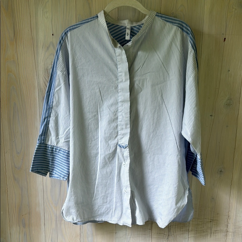Mango striped button down shirt size XS